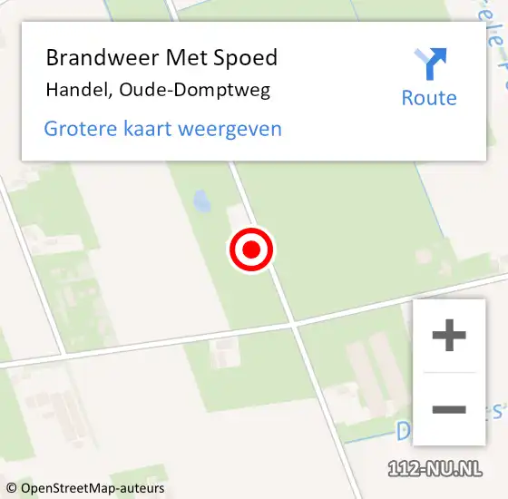 Locatie op kaart van de 112 melding: Brandweer Met Spoed Naar Handel, Oude-Domptweg op 31 december 2022 17:44