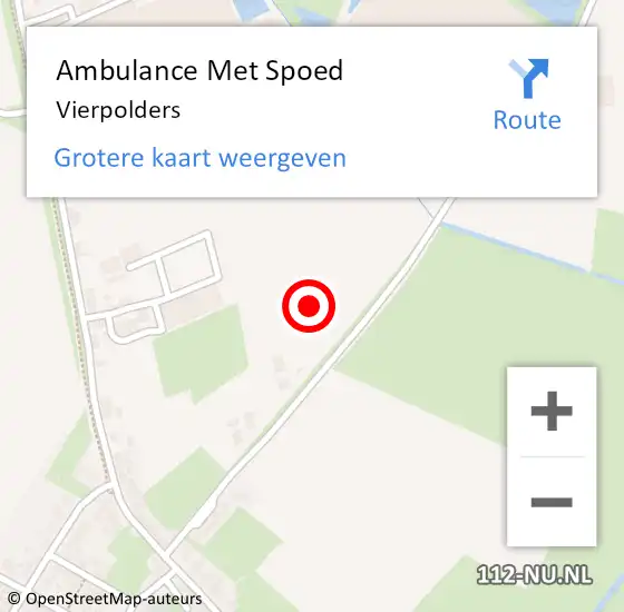 Locatie op kaart van de 112 melding: Ambulance Met Spoed Naar Vierpolders op 15 september 2023 13:04