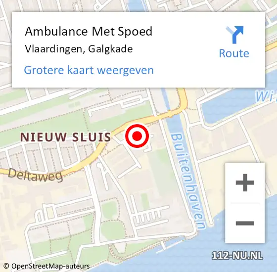 Locatie op kaart van de 112 melding: Ambulance Met Spoed Naar Vlaardingen, Galgkade op 3 januari 2024 08:41
