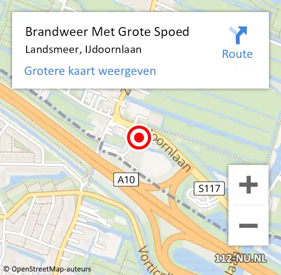 Locatie op kaart van de 112 melding: Brandweer Met Grote Spoed Naar Landsmeer, IJdoornlaan op 20 april 2024 07:22