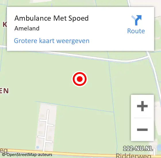 Locatie op kaart van de 112 melding: Ambulance Met Spoed Naar Ameland op 30 april 2024 09:45
