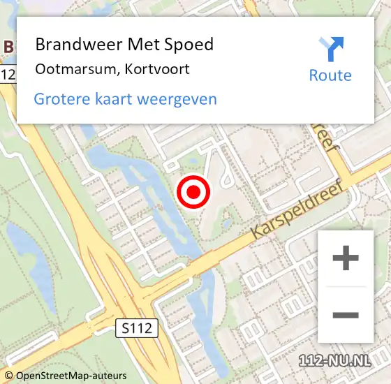 Locatie op kaart van de 112 melding: Brandweer Met Spoed Naar Amsterdam, Kortvoort op 5 mei 2024 12:54