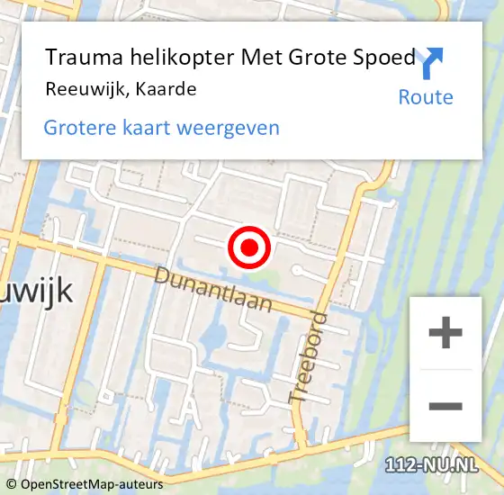 Locatie op kaart van de 112 melding: Trauma helikopter Met Grote Spoed Naar Reeuwijk, Kaarde op 8 mei 2024 07:01