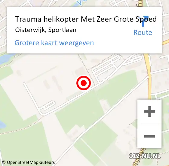 Locatie op kaart van de 112 melding: Trauma helikopter Met Zeer Grote Spoed Naar Oisterwijk, Sportlaan op 9 mei 2024 17:35