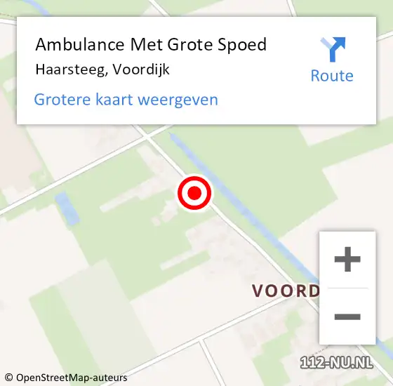 Locatie op kaart van de 112 melding: Ambulance Met Grote Spoed Naar Haarsteeg, Voordijk op 13 januari 2015 23:45