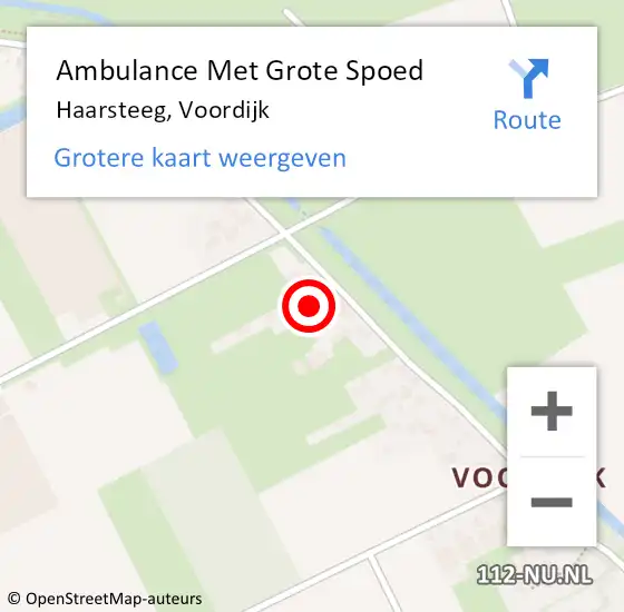 Locatie op kaart van de 112 melding: Ambulance Met Grote Spoed Naar Haarsteeg, Voordijk op 19 januari 2017 03:11