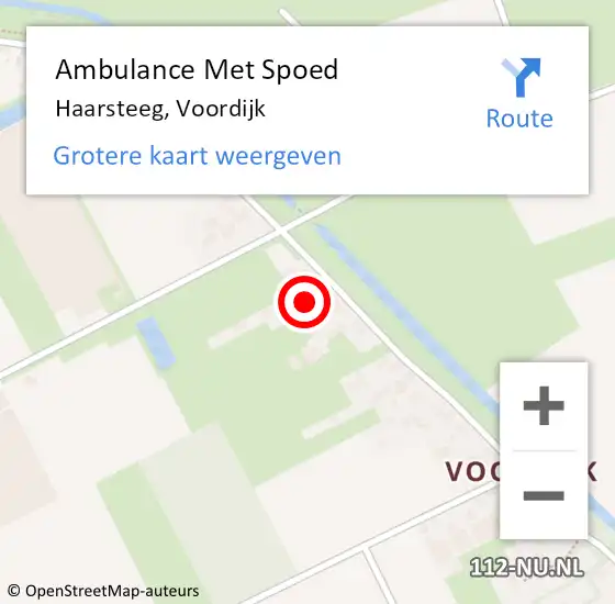 Locatie op kaart van de 112 melding: Ambulance Met Spoed Naar Haarsteeg, Voordijk op 26 februari 2017 05:09