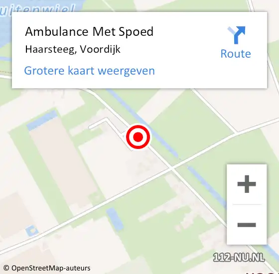 Locatie op kaart van de 112 melding: Ambulance Met Spoed Naar Haarsteeg, Voordijk op 20 mei 2014 11:27