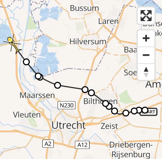 Vlucht Politiehelikopter PH-PXZ van Leusden naar Nieuwer Ter Aa op vrijdag 19 april 2024 15:34