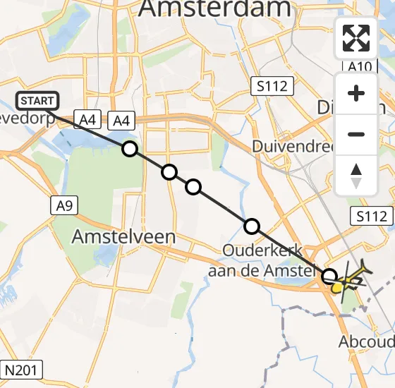 Vlucht Traumahelikopter PH-UMC van Amsterdam naar Academisch Medisch Centrum (AMC) op dinsdag 23 april 2024 15:20