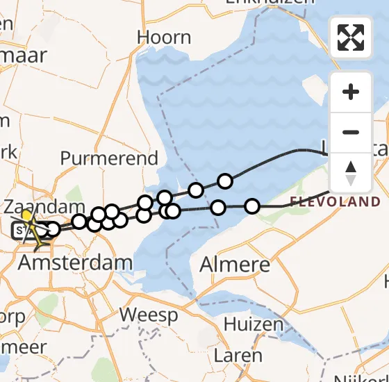 Vlucht Traumahelikopter PH-TTR van Amsterdam Heliport naar Amsterdam Heliport op woensdag 24 april 2024 18:28