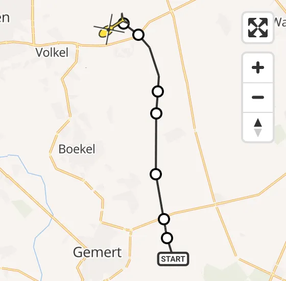Vlucht Traumahelikopter PH-LLN van De Mortel naar Vliegbasis Volkel op donderdag 25 april 2024 16:44