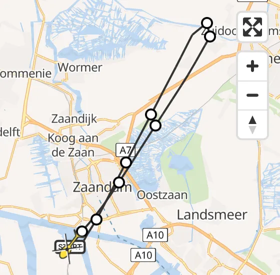 Vlucht Traumahelikopter PH-TTR van Amsterdam Heliport naar Amsterdam Heliport op zondag 28 april 2024 13:39