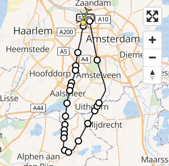 Vlucht Traumahelikopter PH-TTR van Amsterdam Heliport naar Amsterdam Heliport op dinsdag 30 april 2024 10:00