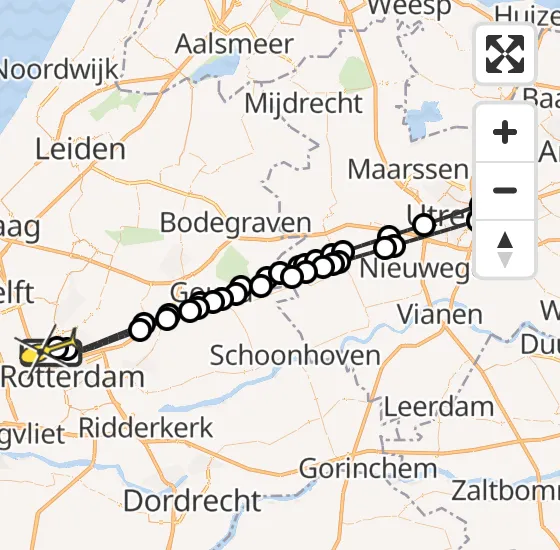Vlucht Traumahelikopter PH-UMC van Rotterdam The Hague Airport naar Rotterdam The Hague Airport op donderdag 2 mei 2024 16:34