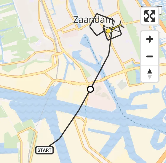 Vlucht Traumahelikopter PH-TTR van Amsterdam Heliport naar Zaandam op vrijdag 3 mei 2024 11:34