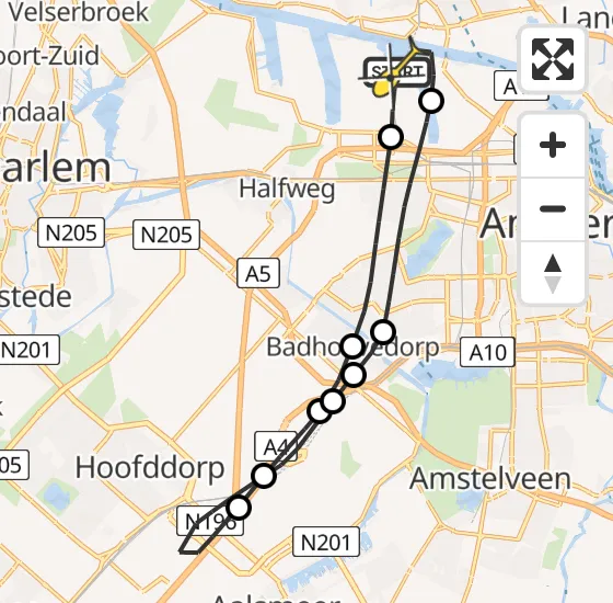 Vlucht Traumahelikopter PH-TTR van Amsterdam Heliport naar Amsterdam Heliport op zaterdag 4 mei 2024 19:20