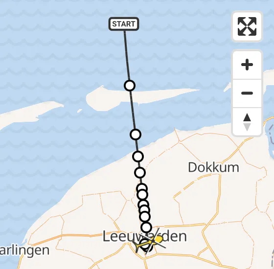 Vlucht Kustwachthelikopter PH-NCG van  naar Leeuwarden op dinsdag 7 mei 2024 4:28