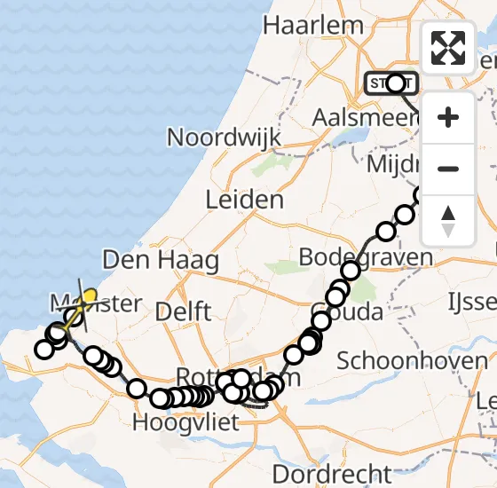 Vlucht Politiehelikopter PH-PXC van Schiphol naar 's-Gravenzande op dinsdag 7 mei 2024 11:26