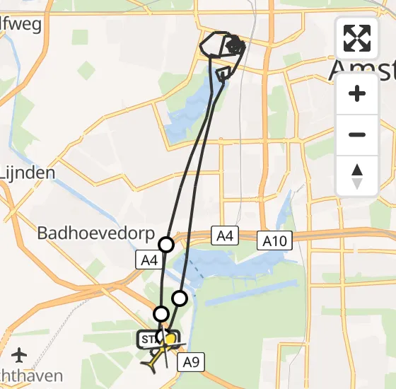 Vlucht Politiehelikopter PH-PXF van Schiphol naar Schiphol op dinsdag 7 mei 2024 15:04