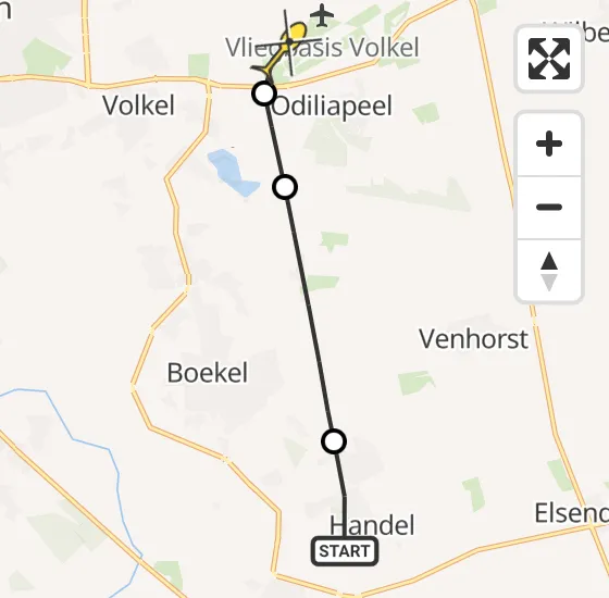 Vlucht Traumahelikopter PH-LLN van Handel naar Vliegbasis Volkel op woensdag 8 mei 2024 10:17