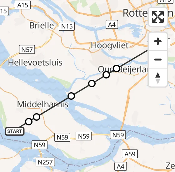 Vlucht Politiehelikopter PH-PXE van Herkingen naar Barendrecht op woensdag 8 mei 2024 15:38