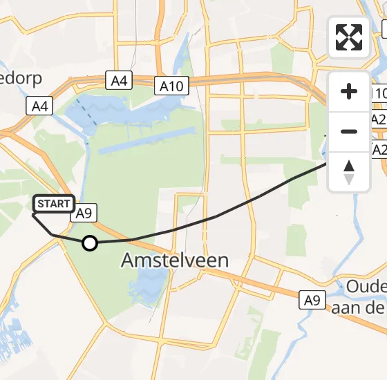 Vlucht Politiehelikopter PH-PXX van Schiphol naar Amsterdam op donderdag 9 mei 2024 9:04