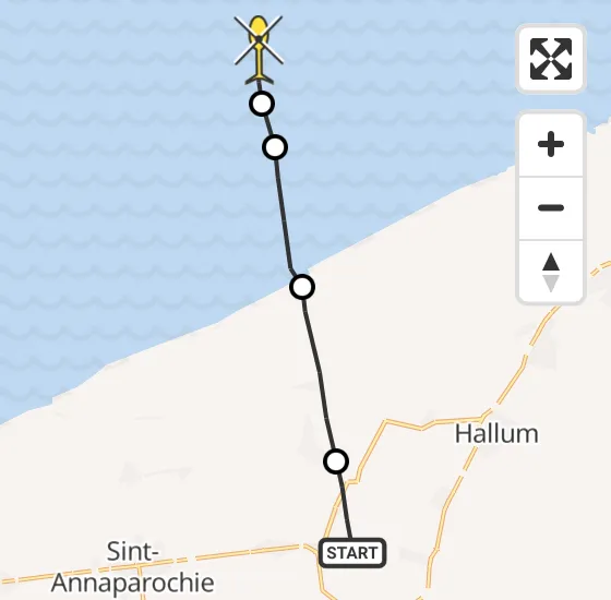 Vlucht Ambulancehelikopter PH-OOP van Alde Leie naar Ballum op donderdag 9 mei 2024 17:59